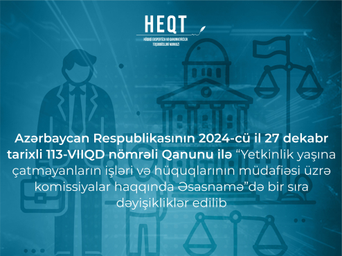 “Yetkinlik yaşına çatmayanların işləri və hüquqlarının müdafiəsi üzrə komissiyalar haqqında ...