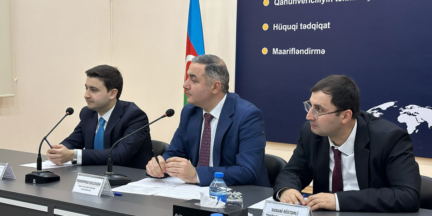 Hüquqi Ekspertiza və Qanunvericilik Təşəbbüsləri Mərkəzinin təşəbbüsü ilə yaradılan “E-Hüquqşünas” hüquq məlumat portalının rəsmi təqdimat mərasimi keçirilib