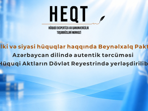 “Mülki və siyasi hüquqlar haqqında” Beynəlxalq Paktın Azərbaycan dilində autentik tərcüməsi ...